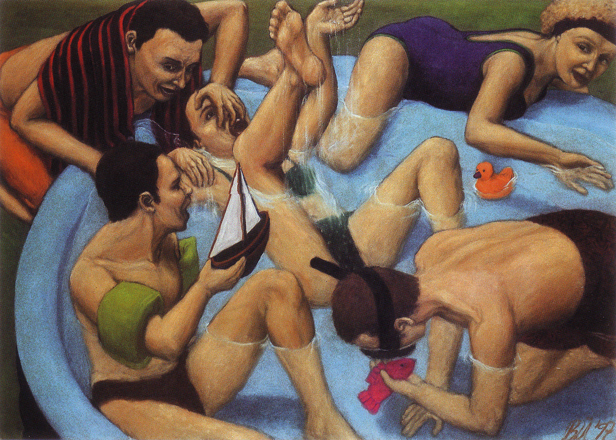 Martina Büttner: Painting, paddling pool 1997