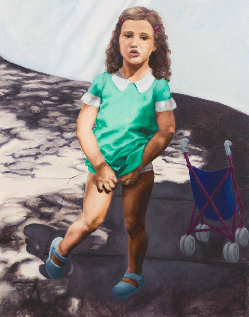 Martina Büttner painting little girl, 2003