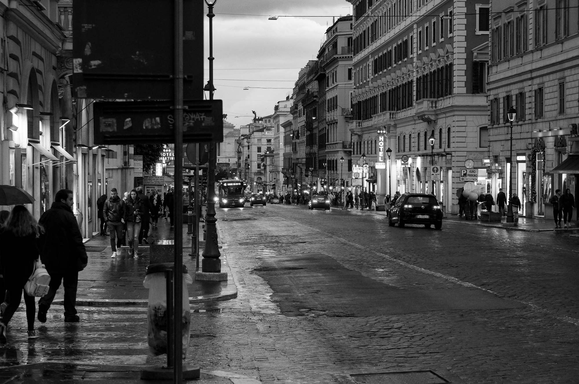 Rome evening street view, 2018